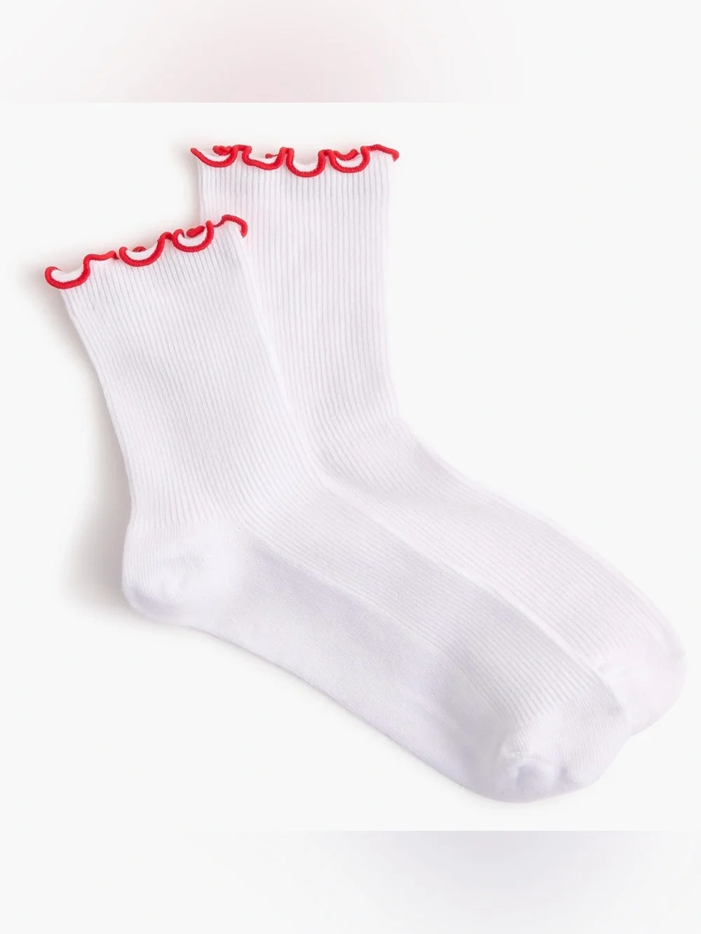 J. Crew Women’s Ribbed ruffle boot socks - CV858  - One Size - NWT
